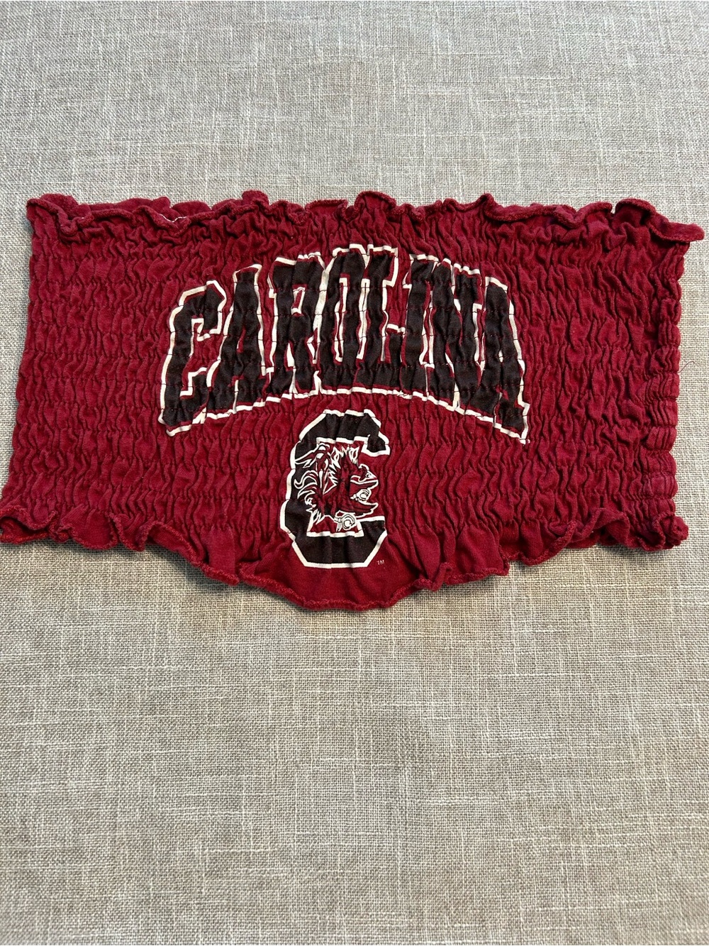 University of South Carolina Gamecocks Garnet Smocked Tube Top